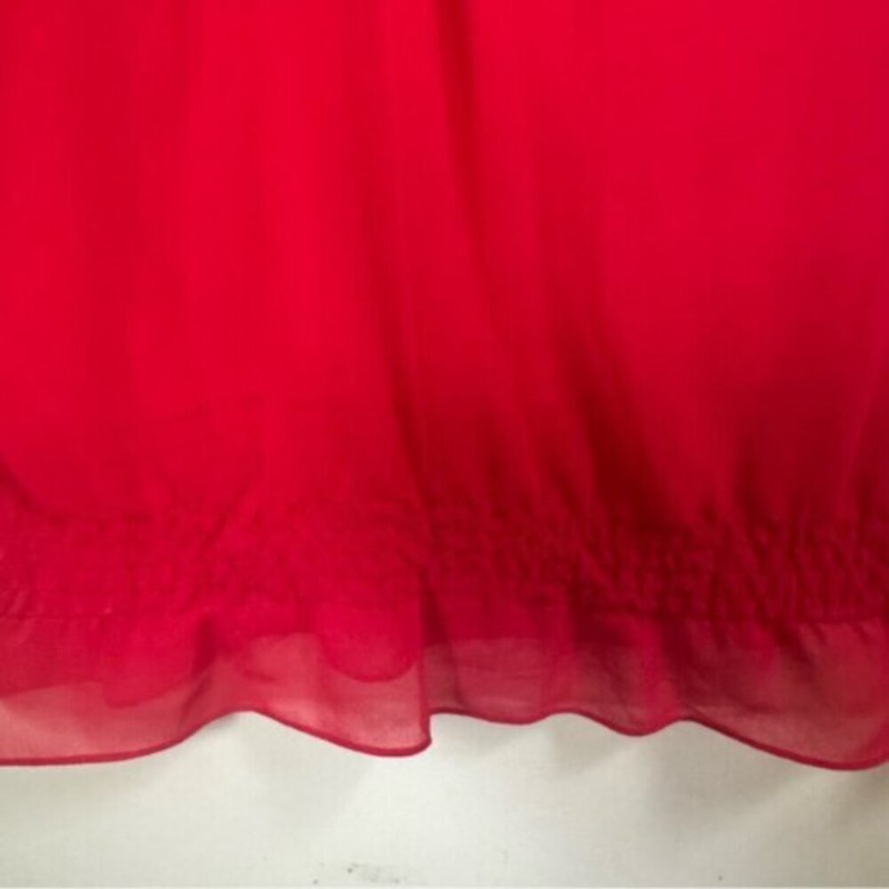 Ted Baker Floral Applique 3D Chiffon Sheer Top Blouse Crew Loose Red Box Fairy S - Picture 8 of 16